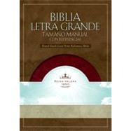 RVR 1960 Biblia Letra Grande Tamaño Manual con Referencias, borravino/perlado símil piel