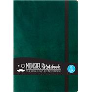 Monsieur Notebook Green Leather Plain Medium
