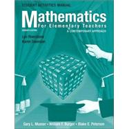 Student Activities Manual to accompany Mathematics for Elementary Teachers: A Contemporary Approach, 7th Edition