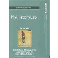 NEW MyHistoryLab Student Access Code Card for Out of Many Brief Volume 1 (standalone)