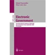 Electronic Government: First International Conference, Egov 2002, Aix-En-Provence, France, September 2-6, 2002 : Proceedings
