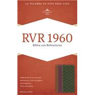 RVR 1960 Biblia con Referencias, chocolate/ciruela/verde jade símil piel