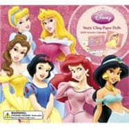 Disney Princess Static Cling Paper Dolls 2009 Calendar