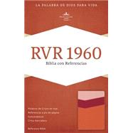 RVR 1960 Biblia con Referencias, mango/fresa/durazno claro símil piel