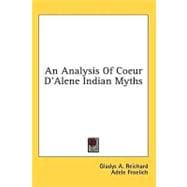 An Analysis of Coeur D'alene Indian Myths