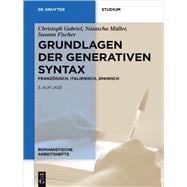 Grundlagen Der Generativen Syntax