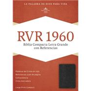 RVR 1960 Biblia Compacta Letra Grande con Referencias, negro imitación piel