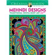Creative Haven Mehndi Designs Coloring Book Traditional Henna Body Art