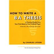 How To Write A BA Thesis
