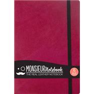 Monsieur Notebook Pink Leather Ruled Medium