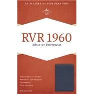 RVR 1960 Biblia con Referencias, azul zafiro, imitación piel