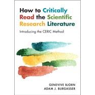 How to Critically Read the Scientific Research Literature book cover, ISBN 9781009631273
