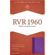 RVR 1960 Biblia con Referencias, violeta con plateado símil piel
