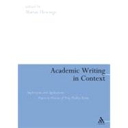Academic Writing in Context Implications and Applications