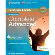 Complete Advanced Student's Book Without Answers + Cd-rom With Testbank