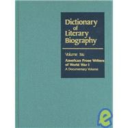 American Prose Writers of World War I