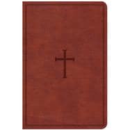 CSB Compact Ultrathin Bible, Brown LeatherTouch, Indexed