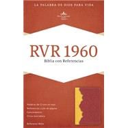 RVR 1960 Biblia con Referencias, ámbar/rojo ladrillo símil piel