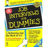 Job Interviews for Dummies/Job Hunting for Dummies