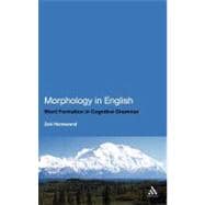 Morphology in English Word Formation in Cognitive Grammar,9781441111371