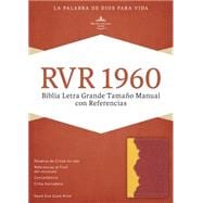 RVR 1960 Biblia Letra Grande Tamaño Manual con Referencias, ámbar/rojo ladrillo símil piel