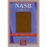 New American Standard Bible Ultrathin Reference : NASB Update Brown Diamond Stamp LeatherTex