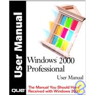 Microsoft Windows 2000 Professional User Manual