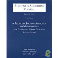 Problem Solving Approach to Mathematics for Elementary School Teachers, Student Solutions Manual