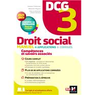 DCG 3 - Droit social - Manuel et applications - Millésime 2024-2025