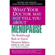 What Your Doctor May Not Tell You About Menopause (TM) The Breakthrough Book on Natural Hormone Balance