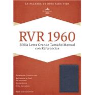 RVR 1960 Biblia Letra Grande Tamaño Manual con Referencias, azul zafiro, imitación piel