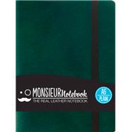Monsieur Notebook Green Leather Plain Small