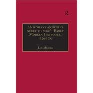 'A womans answer is neuer to seke': Early Modern Jestbooks, 1526–1635