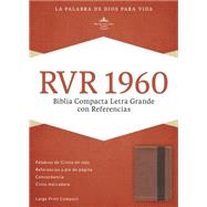 RVR 1960 Biblia Compacta Letra Grande con Referencias, cobre/marrón profundo símil piel