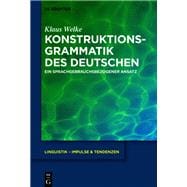 Konstruktionsgrammatik Des Deutschen