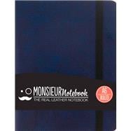 Monsieur Notebook Navy Leather Ruled Small