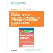 Review Questions and Answers for Veterinary Technicians Pageburst E-book on Vitalsource Retail Access Card