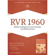 RVR 1960 Biblia Compacta Letra Grande con Referencias, damasco/coral símil piel