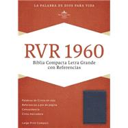 RVR 1960 Biblia Compacta Letra Grande con Referencias, azul zafiro imitación piel