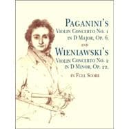 Paganini's Violin Concerto No. 1 in D Major, Op. 6 and Wieniawski's Violin Concerto No. 2 in D Minor, Op. 22, in Full Score
