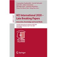 HCI International 2020 – Late Breaking Papers: Interaction, Knowledge and Social Media