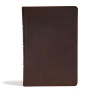 CSB Super Giant Print Reference Bible, Brown Genuine Leather