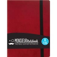 Monsieur Notebook Red Leather Plain Small