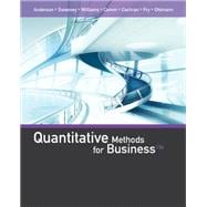Quantitative Methods for Business book cover, ISBN 9781305631533