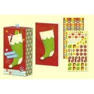 Stocking Holiday Sticker Note Cards