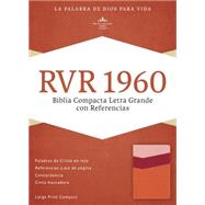 RVR 1960 Biblia Compacta Letra Grande con Referencias, mango/fresa/durazno claro símil piel