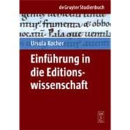 Einführung in Die Editionswissenschaft