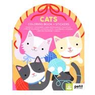 Cats Coloring Book + Stickers