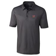 Cutter and Buck Pike Mini Pennant Print Stretch Polo