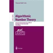 Algorithmic Number Theory: 6th International Symposium, Ants-vi, Burlington, Vt, Usa, June 13-18, 2004, Proceedings